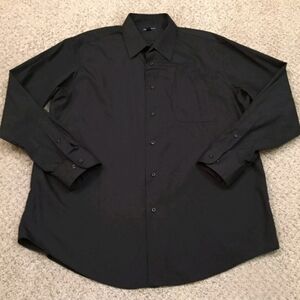 Mens Black Button Down Long Sleeve Shirt, Croft & Barrow, XL
